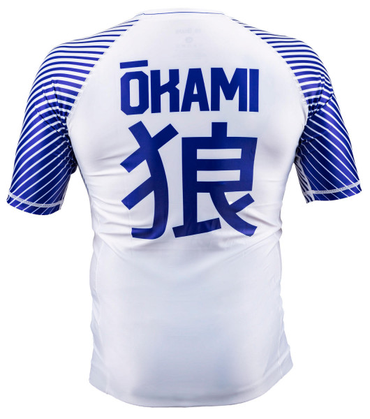 OKAMI Rashguard Big Kanji White